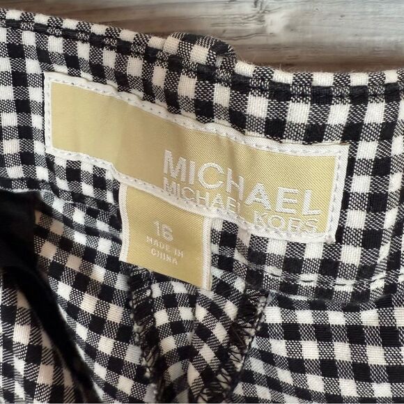 Michael Kors Gingham Plaid Trousers - Picture 2 of 7